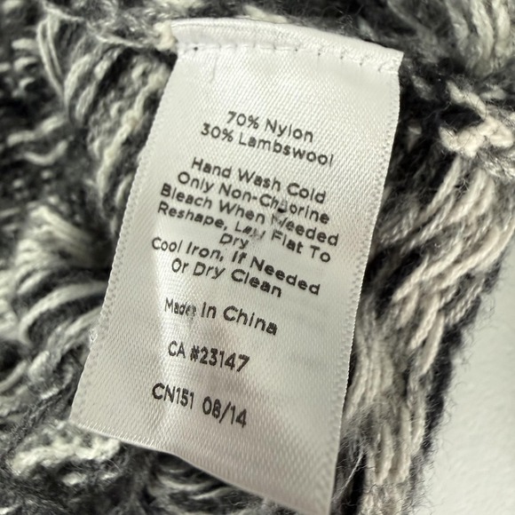 Talbots Cardigan Sweater Womens XL Gray Fair Isle Lambswool Beaded Knit - Picture 8 of 11